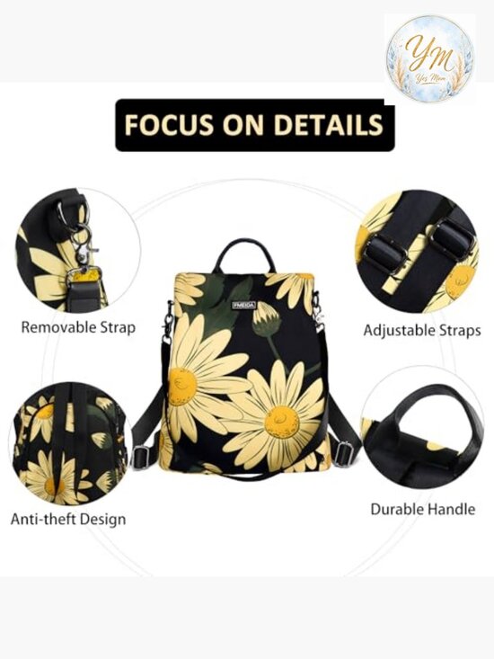Backpack Purse for Women - Travel Anti-Theft Waterproof Daypack College Bookbag main image 4
